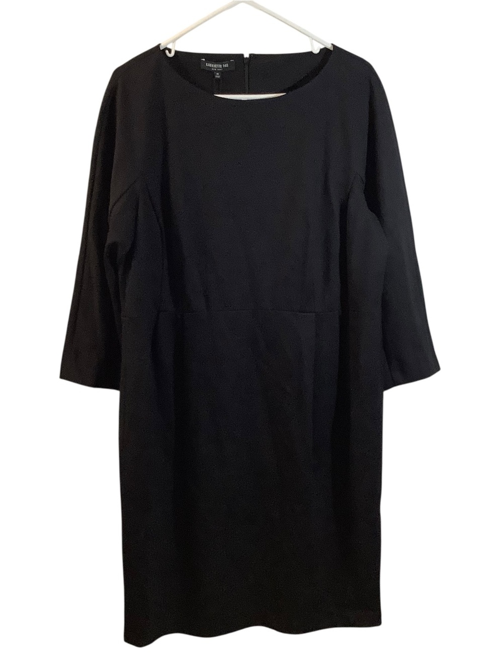 Brand New Lafayette 148 New York Black Long-Sleeve Shift Dress